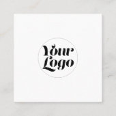 Uw Ronde Logo Professional Moderne Eenvoudige Aang Vierkante Visitekaartje (Achterkant)