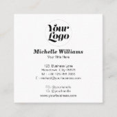 Uw Ronde Logo Professional Moderne Eenvoudige Aang Vierkante Visitekaartje (Voorkant)