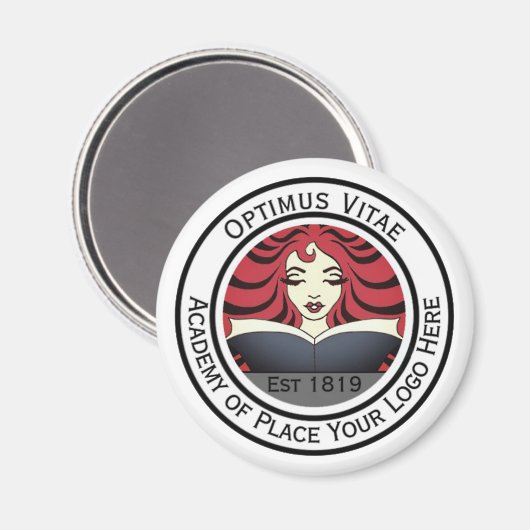 Uw ronde zakelijke Logo-Afbeelding hier branding Magneet (Voorkant / Achterkant)