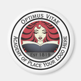 Uw ronde zakelijke Logo-Afbeelding hier branding Magneet