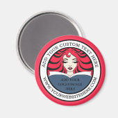 Uw ronde zakelijke Logo Afbeelding & tekst hier Magneet (Voorkant / Achterkant)