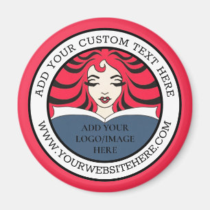 Uw ronde zakelijke Logo Afbeelding & tekst hier Magneet