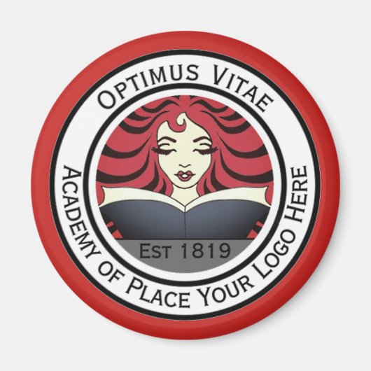 Uw ronde zakelijke Logo hier. promotioneel Magneet (Voorkant)