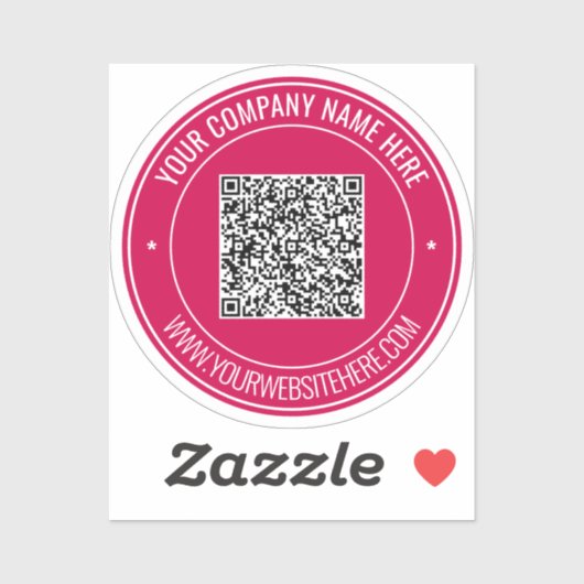 Uw rQR-code en aangepaste tekst Sticker Kies kleur (Vel)
