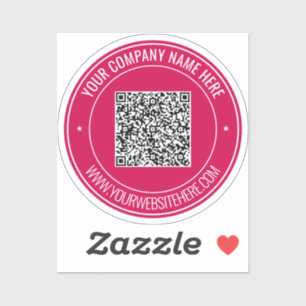 Uw rQR Code en Custom Text Sticker Kies Kleuren