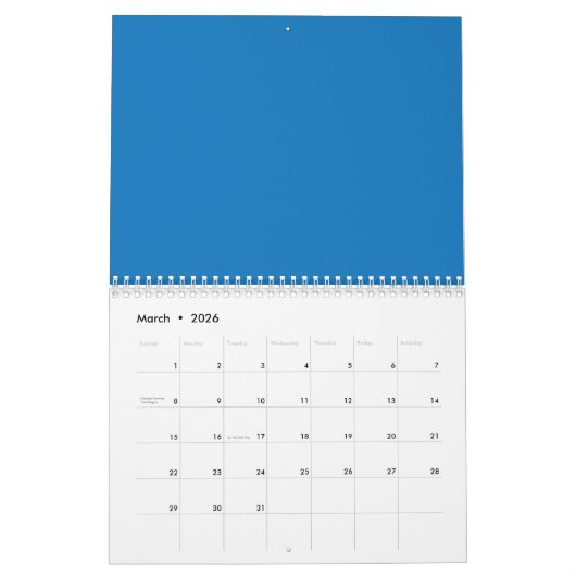 Uw ruimte met een tijdloze zwart-witte muur kalender (Mar 2026)