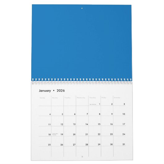 Uw ruimte met een tijdloze zwart-witte muur kalender (Jan 2026)