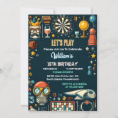 Uw Schaakkoning en Koningin Spel Nacht 13e Verjaar Kaart (Voorkant)