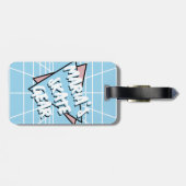 Uw Schaats tandpasta Blue Cartoon Rollerskate Bagagelabel (Achterkant horizontaal)