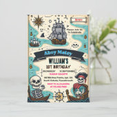 Uw schip Kinder Koele Vlaggenboot Piraat 1e Verjaa Kaart (Staand voorkant)