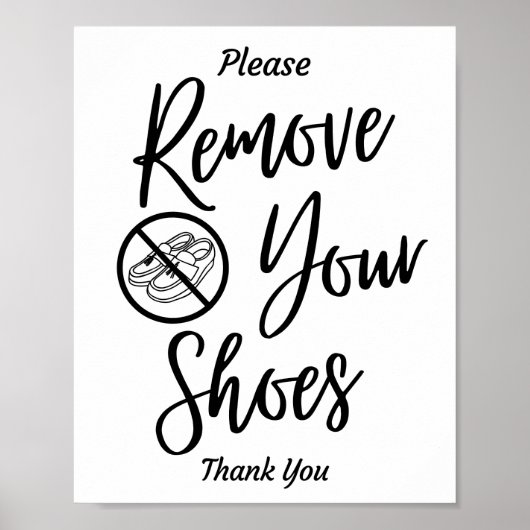 Uw schoenen verwijderen poster (Voorkant)