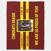 Uw schoolkleuren en fotogeeften fleece deken (Voorkant)