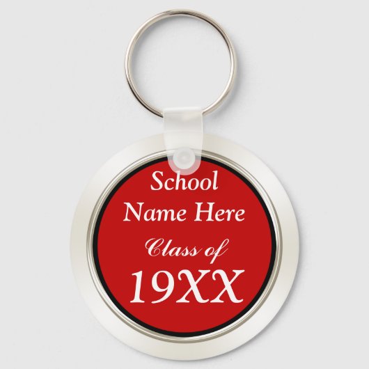 Uw schoolnaam, Jaar, Kleurenklasse Reunion-cadeaut Sleutelhanger (Voorkant)
