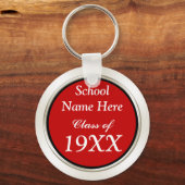 Uw schoolnaam, Jaar, Kleurenklasse Reunion-cadeaut Sleutelhanger (Voorkant)