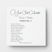 Uw Seat Wachten Bruiloft Tafelblad Plaque met Ezel Fotoplaat (Voorkant)