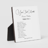 Uw Seat Wachten Bruiloft Tafelblad Plaque met Ezel Fotoplaat (Voorkant)