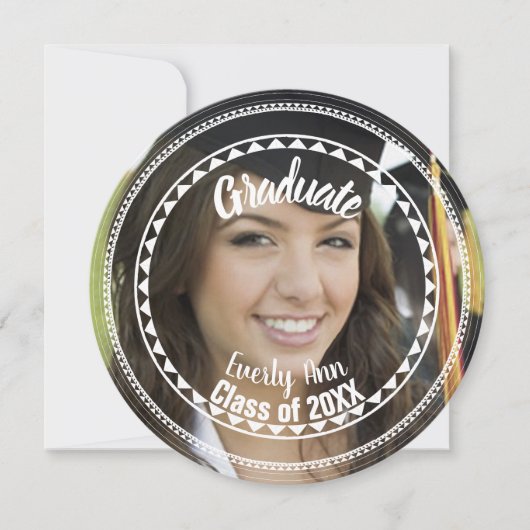 Uw Senior Afbeeldingen Klasse van Graduation Parti Kaart (Voorkant)