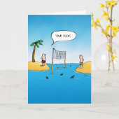 Uw serve Shark Volleyball Blank binnenin kaart (Gele Bloem)