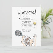 Uw Serve Tennis-uitnodiging Kaart (Staand voorkant)