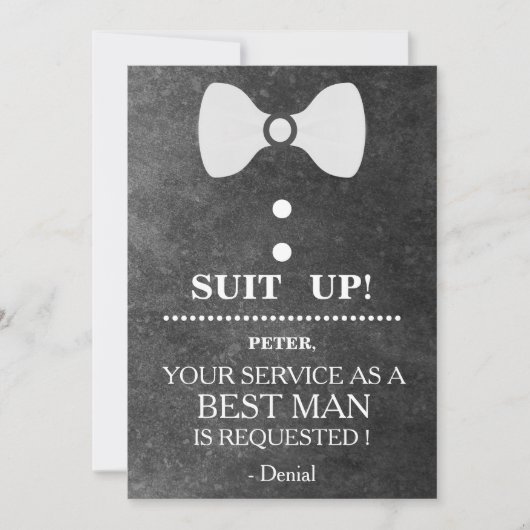 Uw service als beste man-aanvraag kaart (Voorkant)