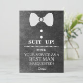 Uw service als beste man-aanvraag kaart (Staand voorkant)