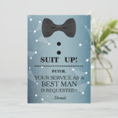 Uw service als beste man-aanvraag kaart (Staand voorkant)