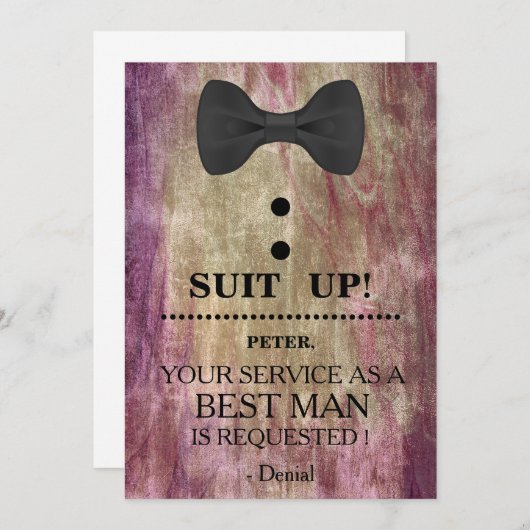 Uw service als beste man-aanvraag kaart (Voorkant / Achterkant)