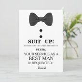 Uw service als beste man-aanvraag kaart (Staand voorkant)