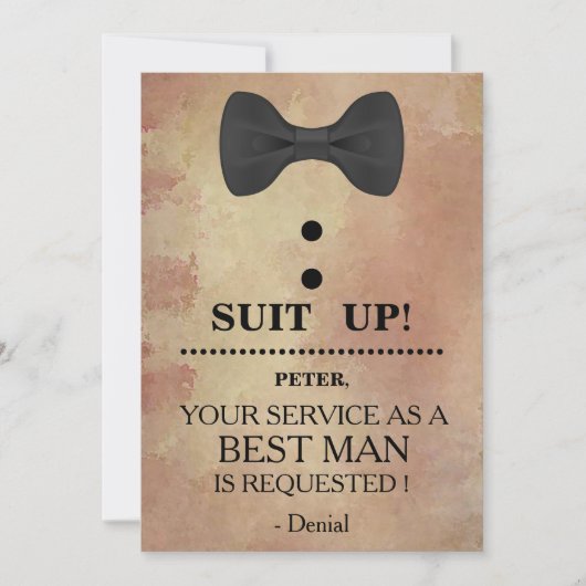 Uw service als beste man-aanvraag kaart (Voorkant)