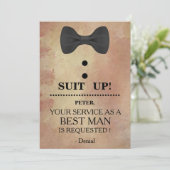 Uw service als beste man-aanvraag kaart (Staand voorkant)