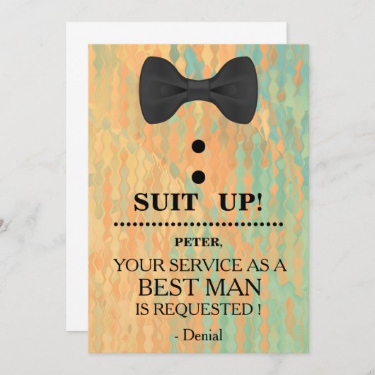 Uw service als beste man-aanvraag kaart (Voorkant / Achterkant)