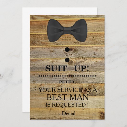 Uw service als beste man-aanvraag kaart (Voorkant / Achterkant)