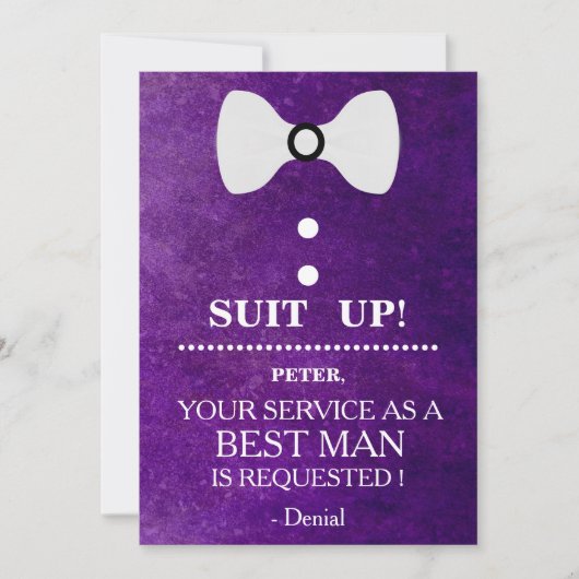 Uw service als beste man-aanvraag kaart (Voorkant)