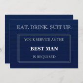 Uw service als beste man is vereist blauw kaart (Voorkant / Achterkant)