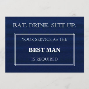 Uw service als beste man is vereist blauw kaart