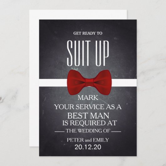 Uw service als beste man kaart (Voorkant / Achterkant)