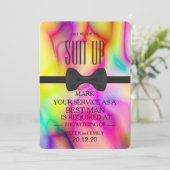 Uw service als beste man kaart (Staand voorkant)