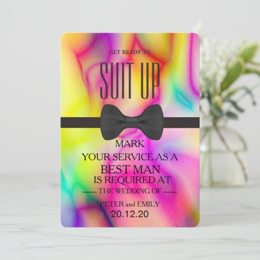 Uw service als beste man kaart (Staand voorkant)