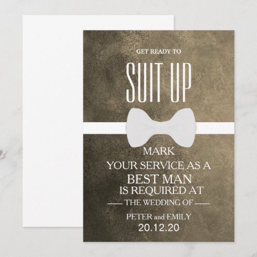 Uw service als beste man kaart (Voorkant / Achterkant)