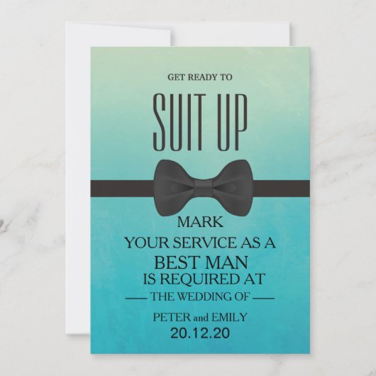Uw service als beste man kaart (Voorkant)