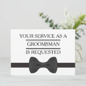 Uw service als Groomsman-aanvraag Kaart (Staand voorkant)