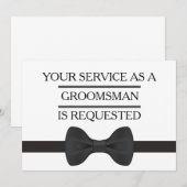 Uw service als Groomsman-aanvraag Kaart (Voorkant / Achterkant)