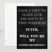 Uw service als Groomsman-aanvraag Kaart (Voorkant / Achterkant)