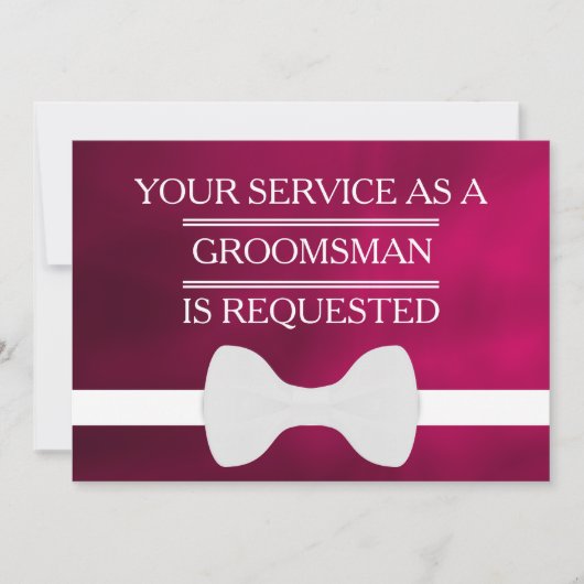 Uw service als Groomsman-aanvraag Kaart (Voorkant)