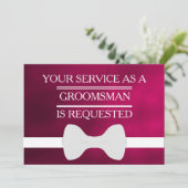 Uw service als Groomsman-aanvraag Kaart (Staand voorkant)