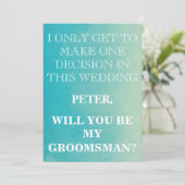 Uw service als Groomsman-aanvraag Kaart (Staand voorkant)