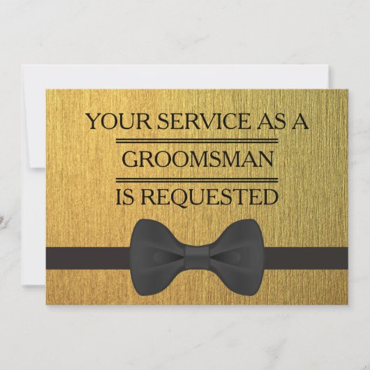 Uw service als Groomsman-aanvraag Kaart (Voorkant)