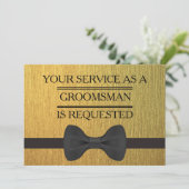 Uw service als Groomsman-aanvraag Kaart (Staand voorkant)