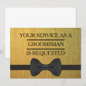 Uw service als Groomsman-aanvraag Kaart (Voorkant / Achterkant)
