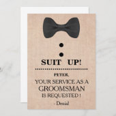 Uw service als Groomsman-aanvraag Kaart (Voorkant / Achterkant)